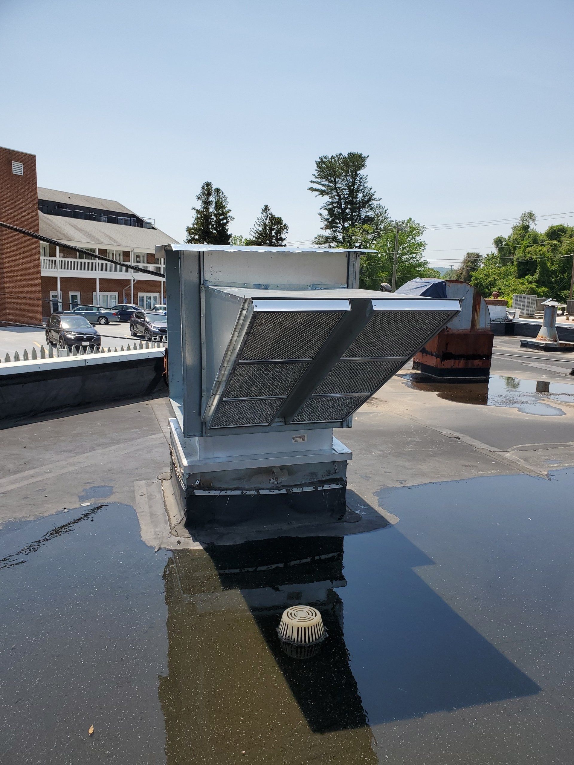 City Dry Cleaners, Charlottesville, VA. Ventilation Direct Make-Up Supply Air Installation