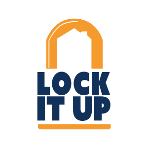 A logo for a company called lock it up