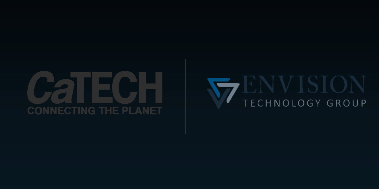 CaTECH and Envision Technology Group logos on a dark background