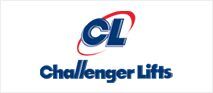 Logo for Challenger Lifts. Dark blue 