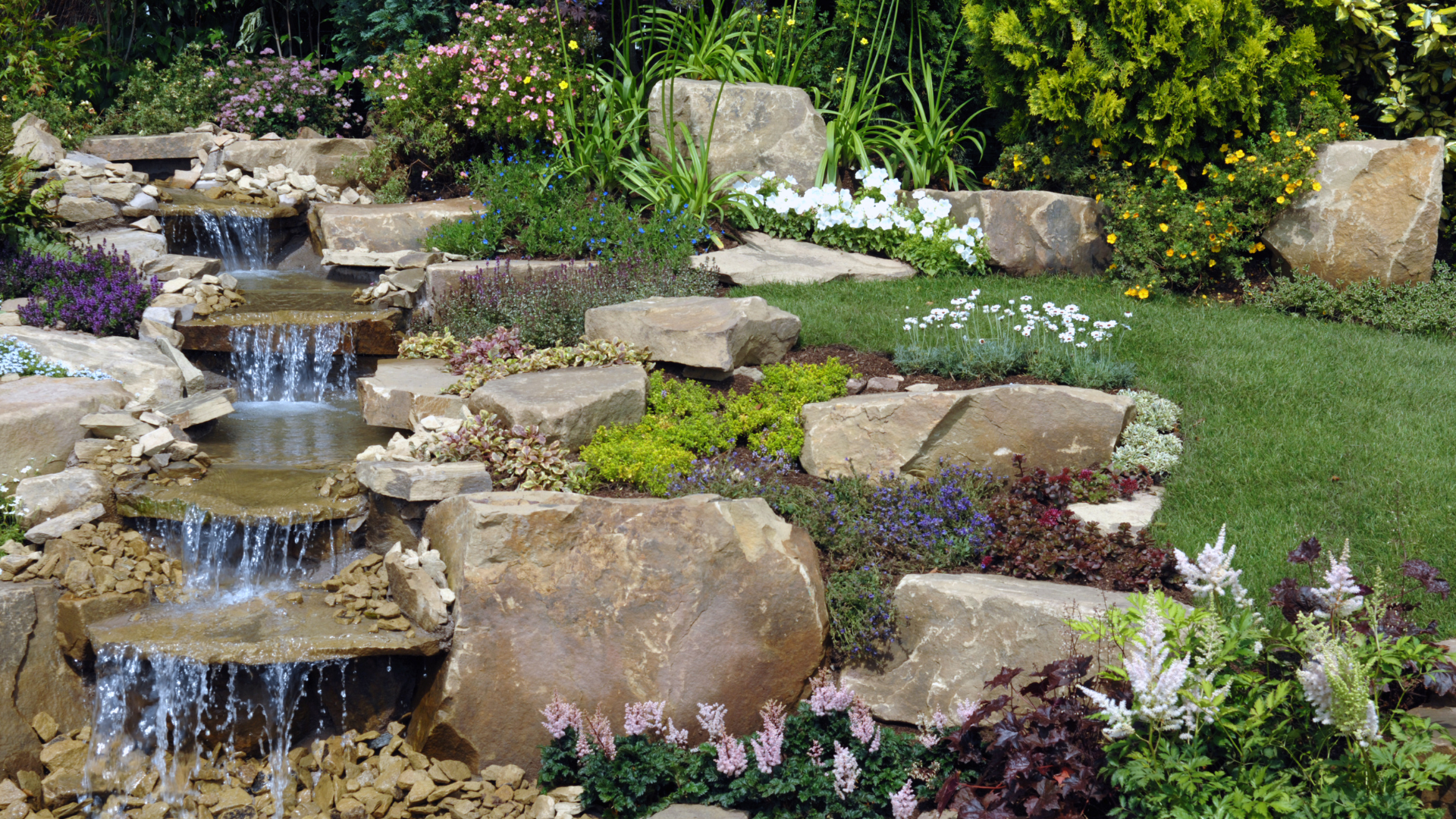 water feature installation for efficient outdoor spaces
