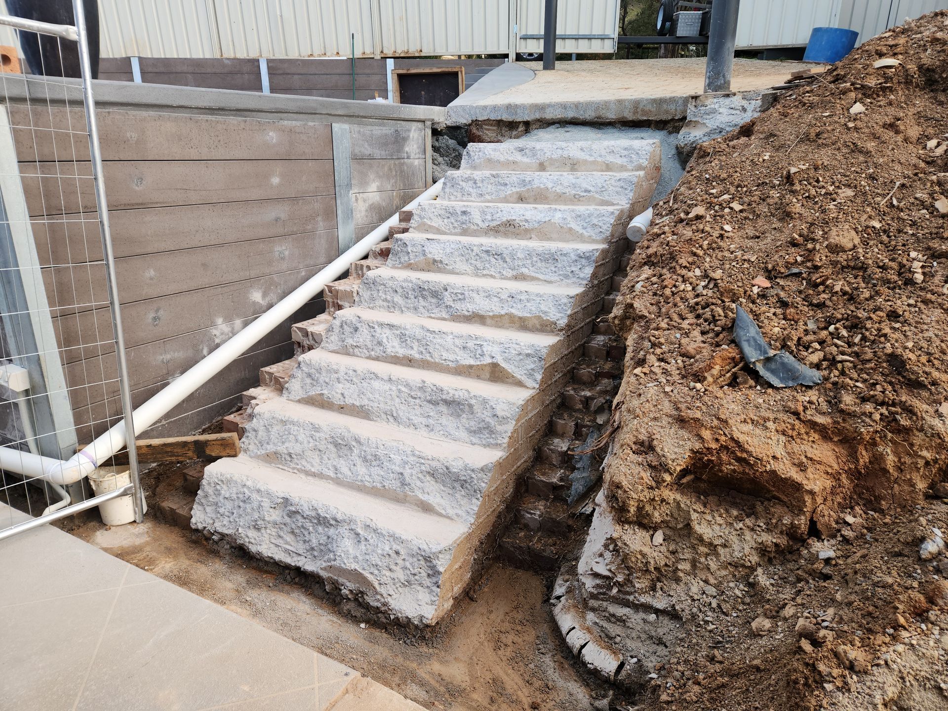 raw concrete steps -Colombera Constructions In Wodonga, VIC