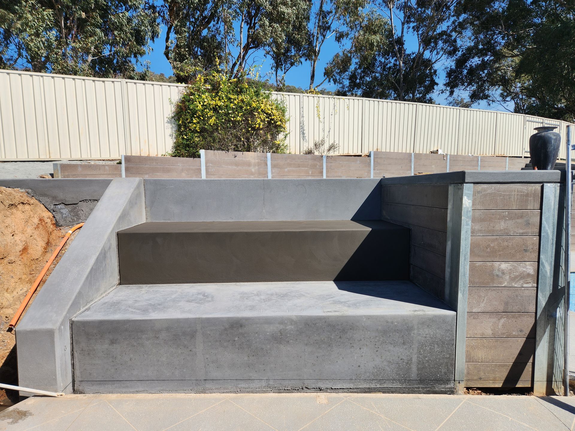 Steps from pool to garden-Colombera Constructions In Wodonga, VIC