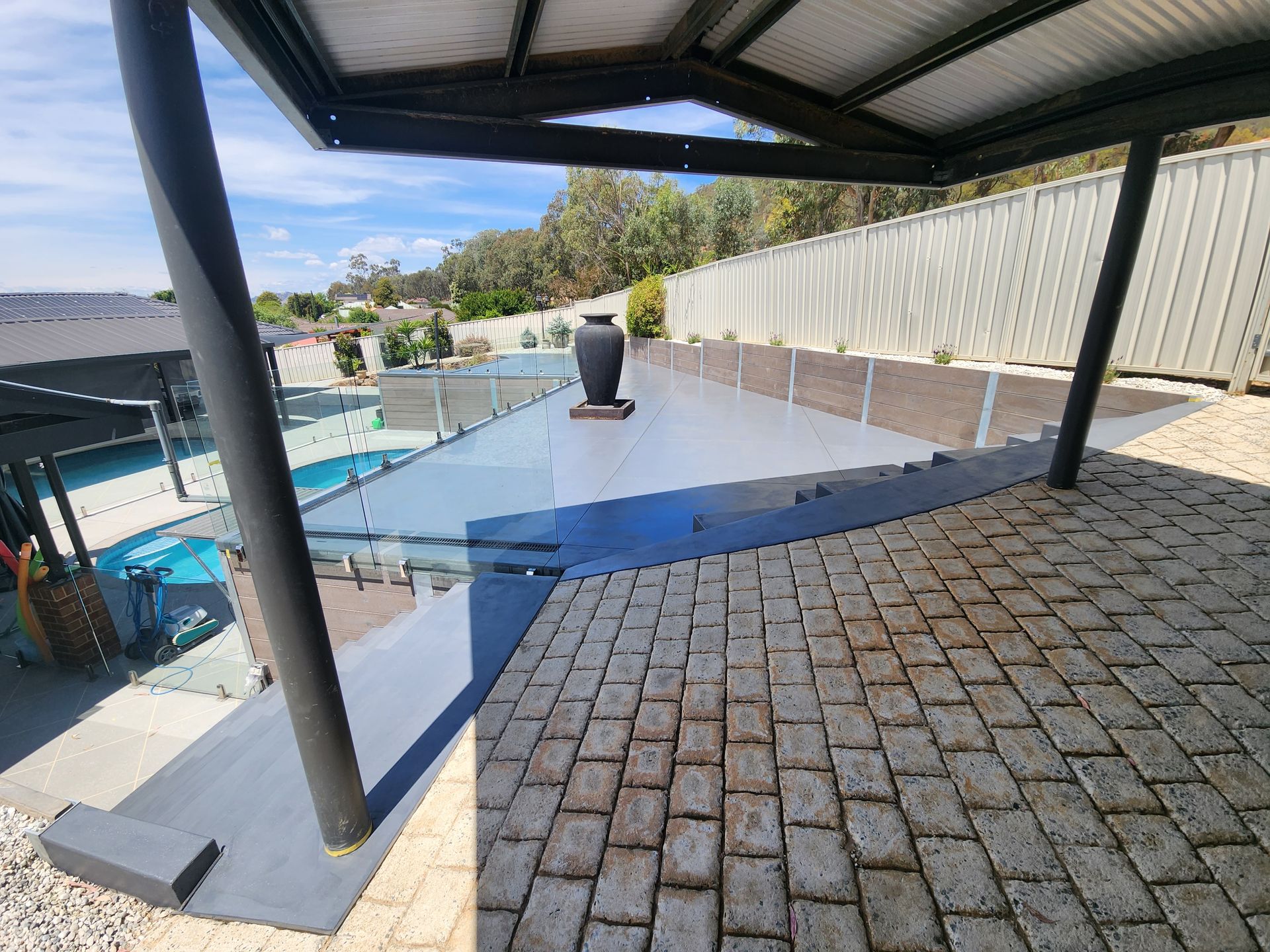 Concrete edging around a pool -Colombera Constructions In Wodonga, VIC