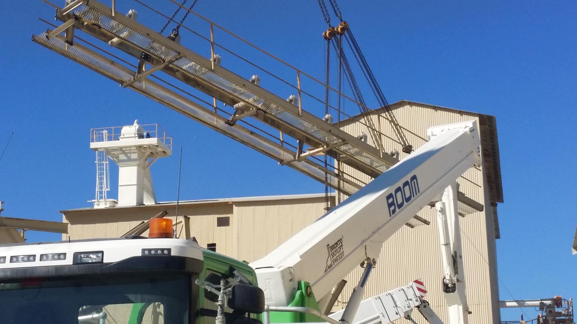 a crane at work