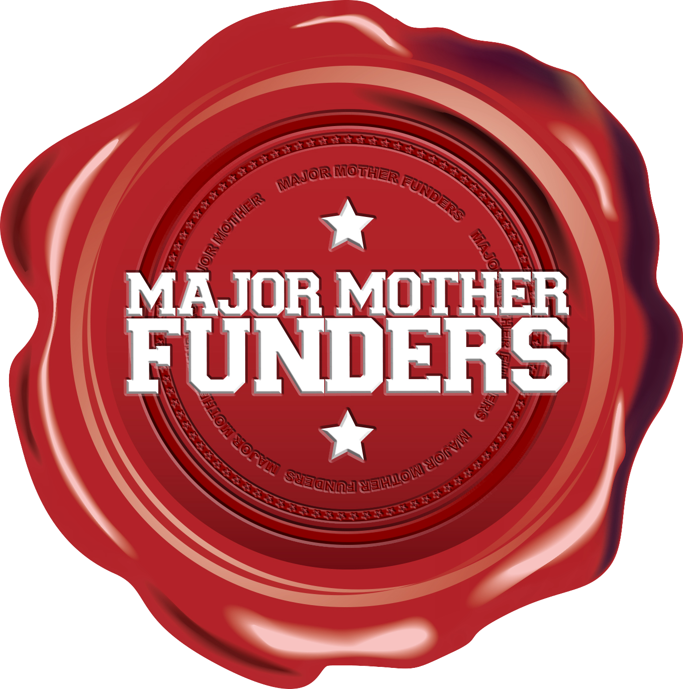 A red wax seal that says major mother funders