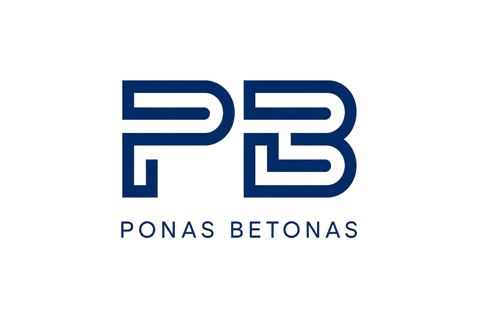 Ponas betonas logotipas