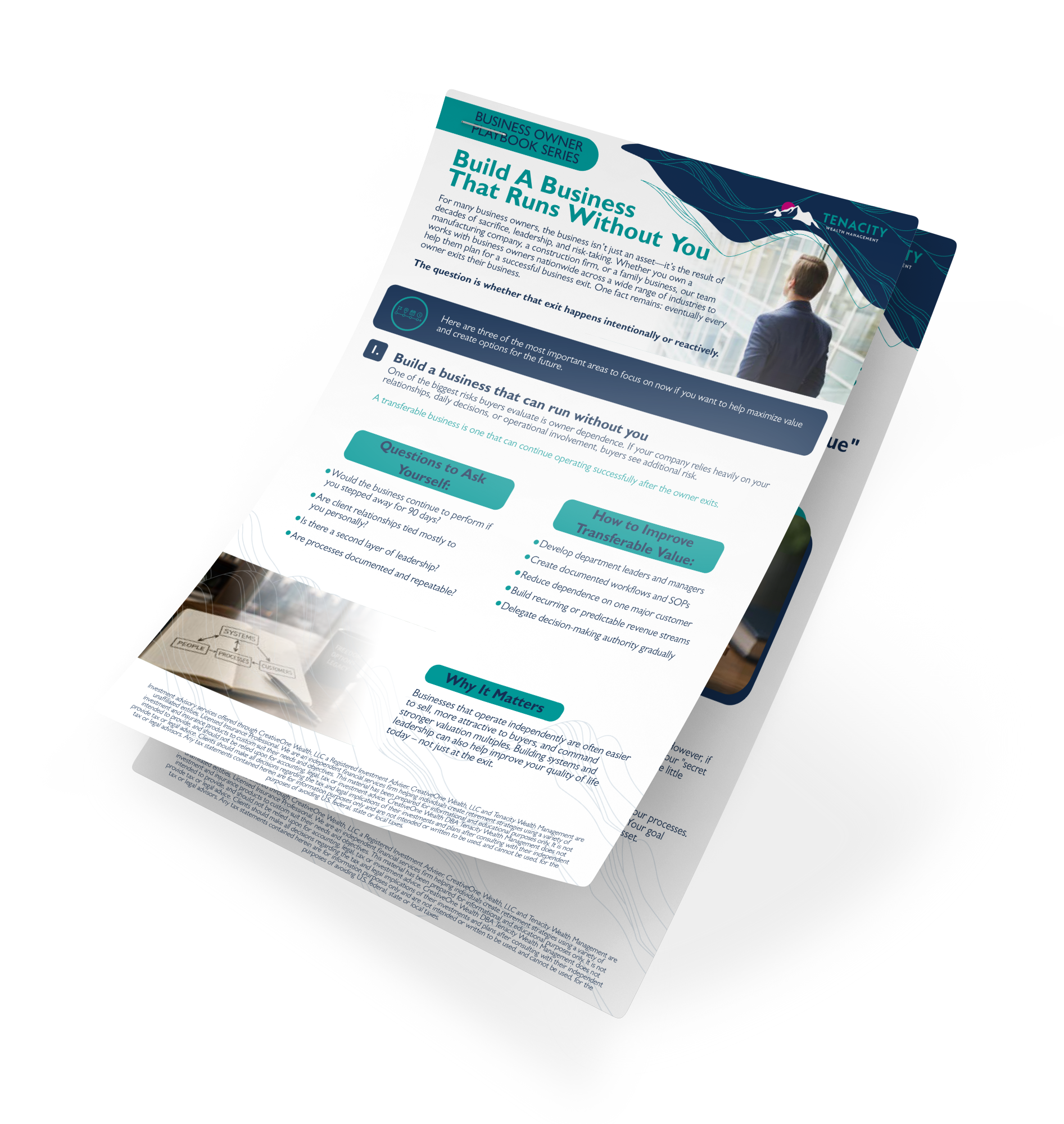 Brochure with smiling people and the title “Financial Success in Retirement”
