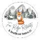 Fox Ridge Retreats & Homewatch Services LLC logo with fox, mountains, trees, and cabin icons