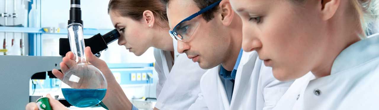 Un grupo de científicos está trabajando en un laboratorio.