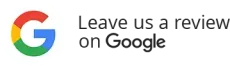 Google logo with text “Leave us a review on Google”