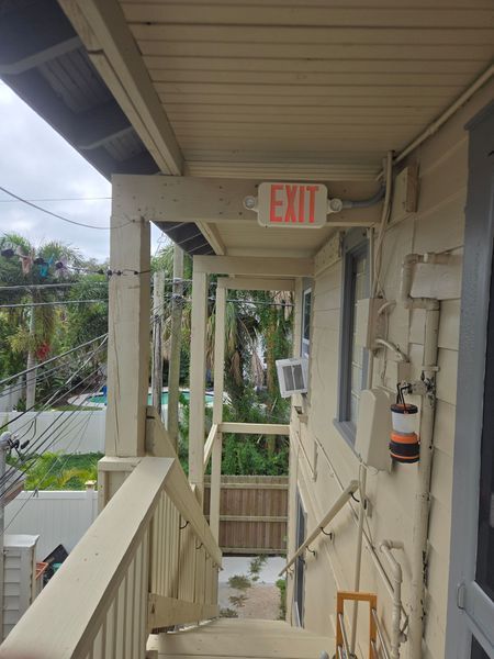 Staircase leading down, with