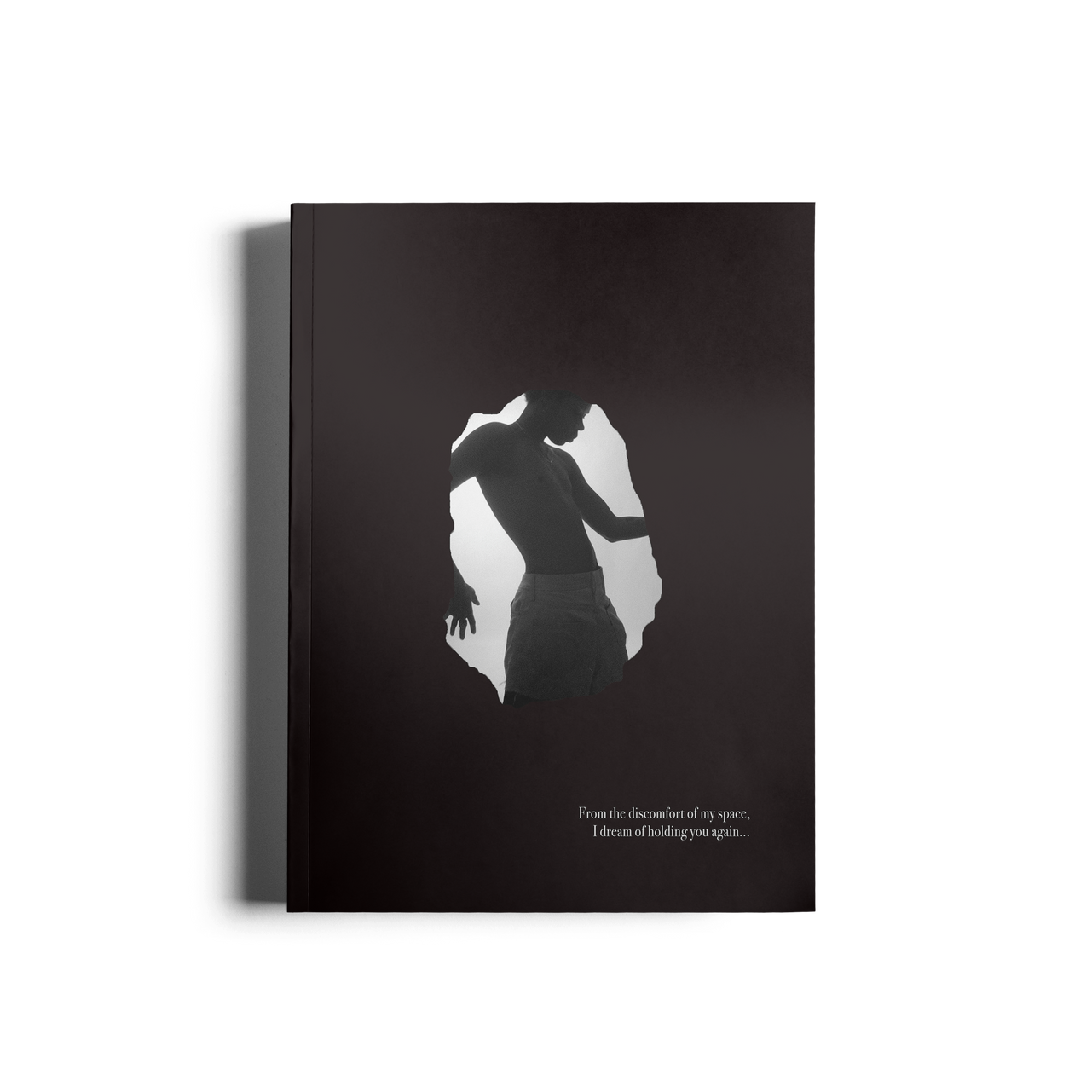 Book cover: Silhouette of a person in a white cutout against a black background. White text at the bottom.
