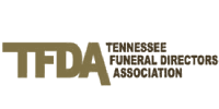 The tennessee funeral directors association logo is on a white background.