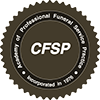 A circular seal with the word cfsp on it.