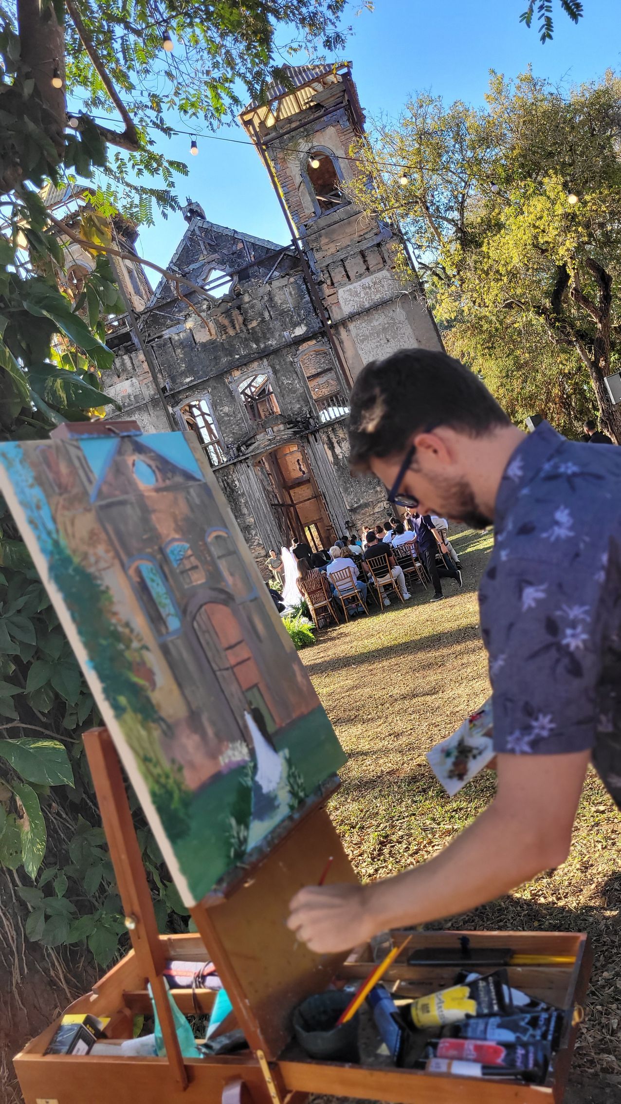 Pintura ao vivo na fazenda Jagoara Velha