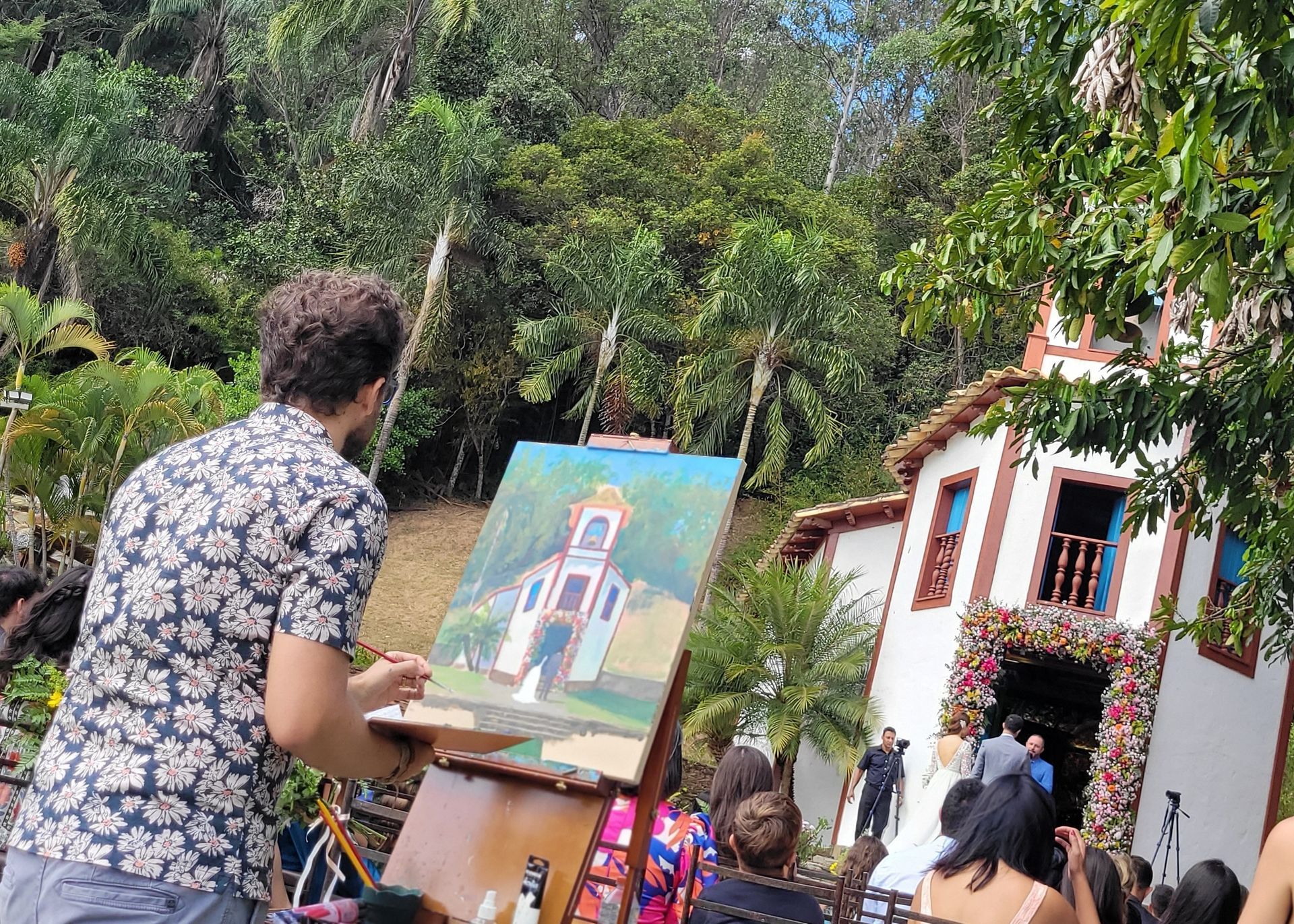 Pintura ao vivo na Villa Capão