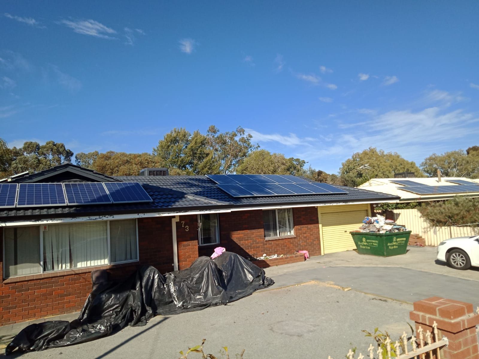 Residential House Roof with Solar — Thornlie, WA — Noble Roof Restoration & Repairs