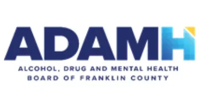ADAMH logo in blue and gold, Alcohol, Drug and Mental Health Board of Franklin County
