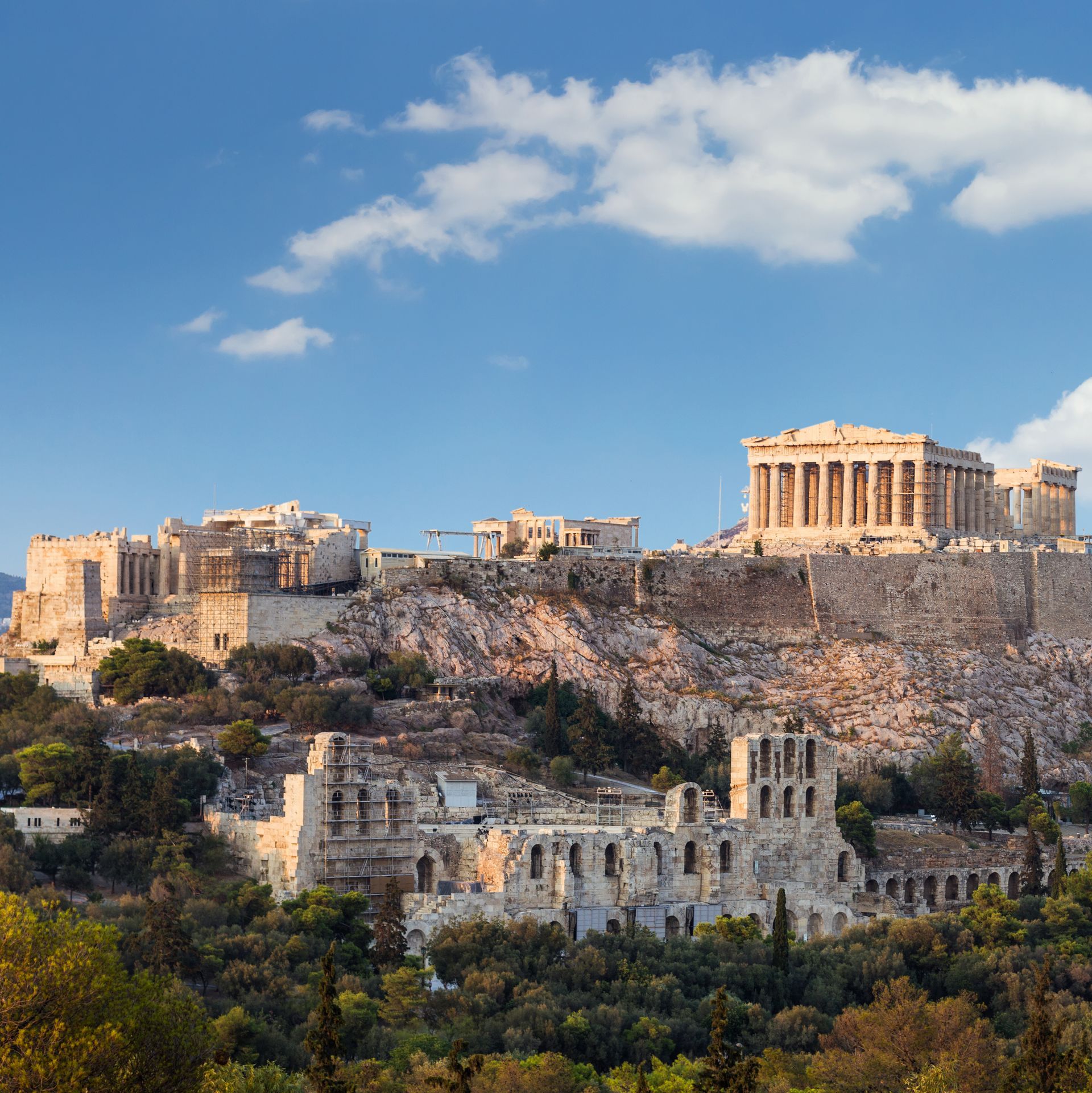 Bilde av Pantheon på Akropolis i Athen.e