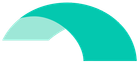 Una forma ondulata semicircolare stilizzata, caratterizzata da due tonalità di verde acqua sovrapposte per creare un senso di profondità e movimento.