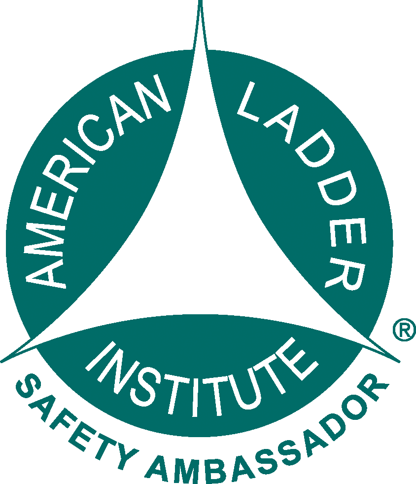 American Ladder Institute Safety Ambassador logo in teal and white