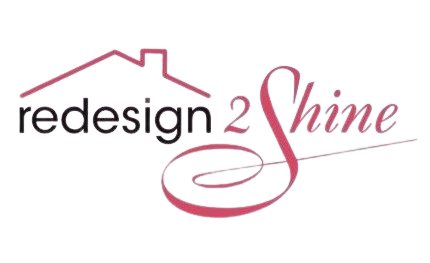 Redesign 2 Shine logo in black and pink with a stylized house roof and flowing script