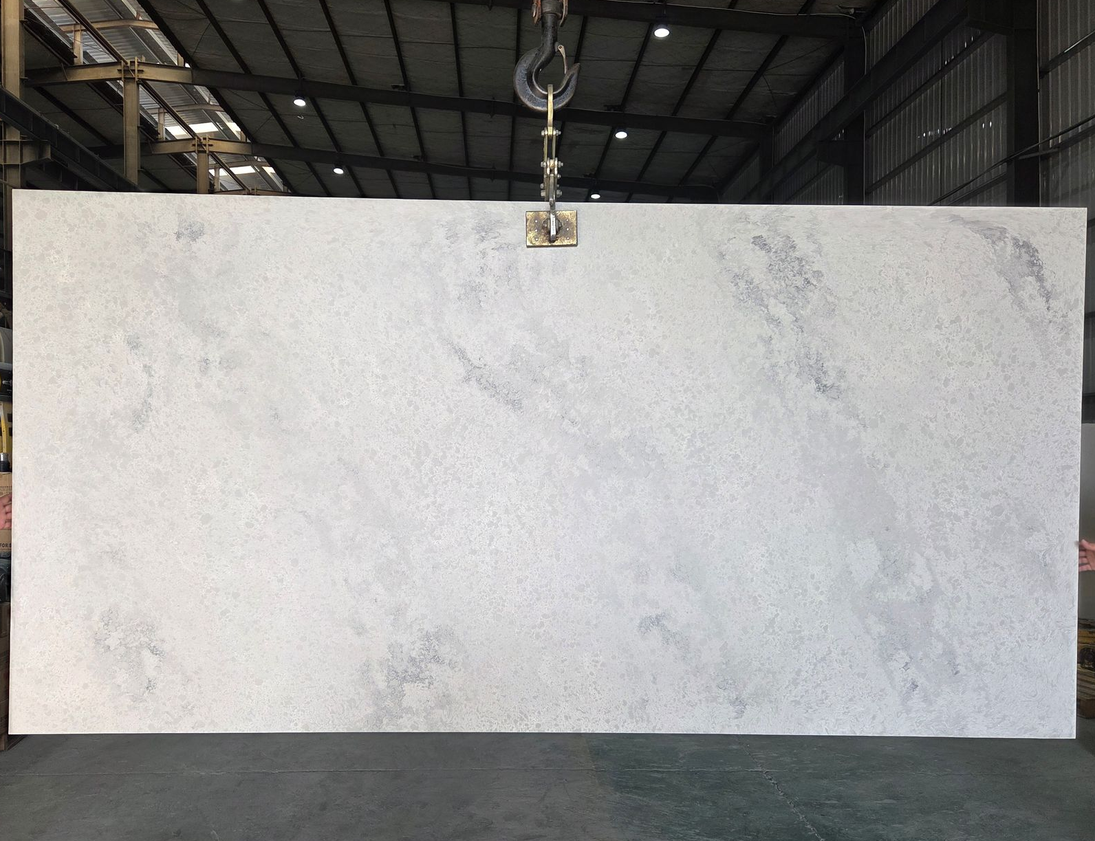 A Large, Rectangular Slab of White Granite With Subtle Gray — Better Stone in Caloundra West, QLD