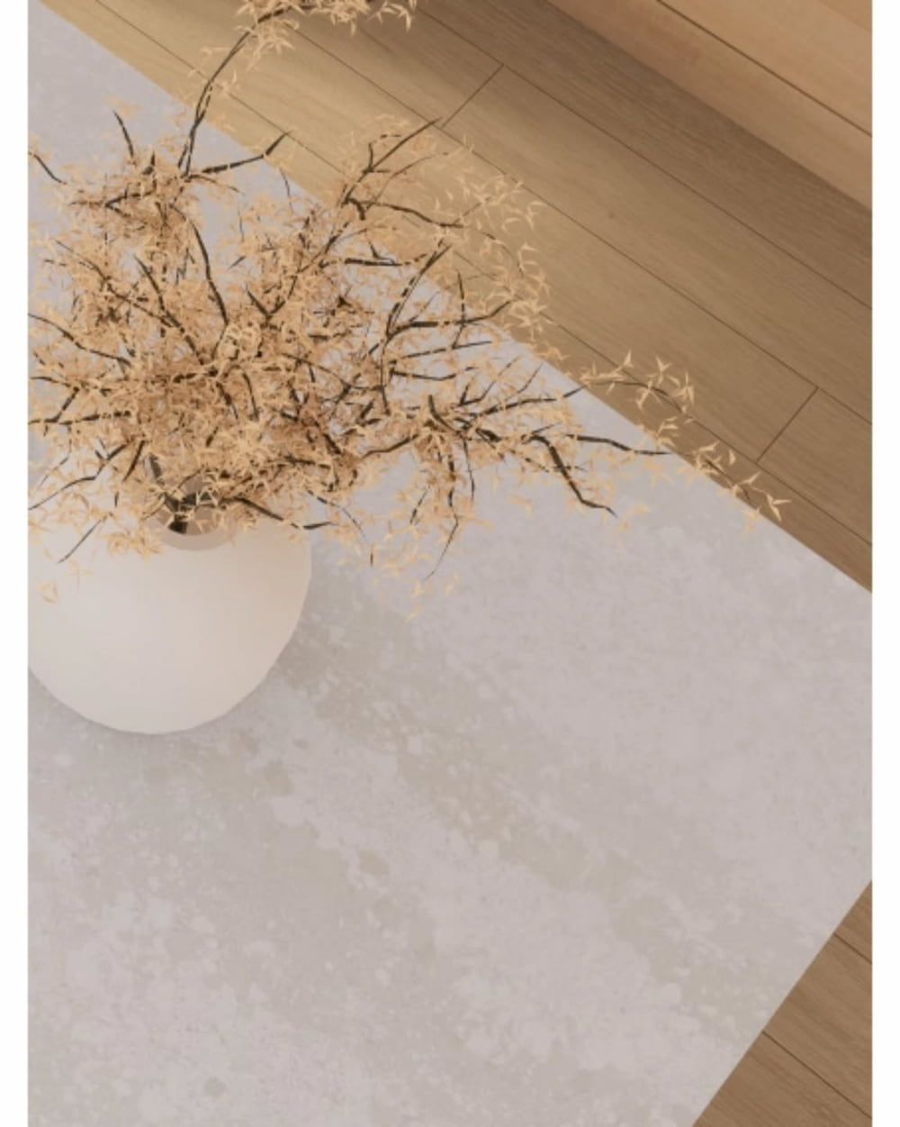 A Vase of Dried Flowers Sits on a White Rug — Better Stone in Gold Coast, QLD