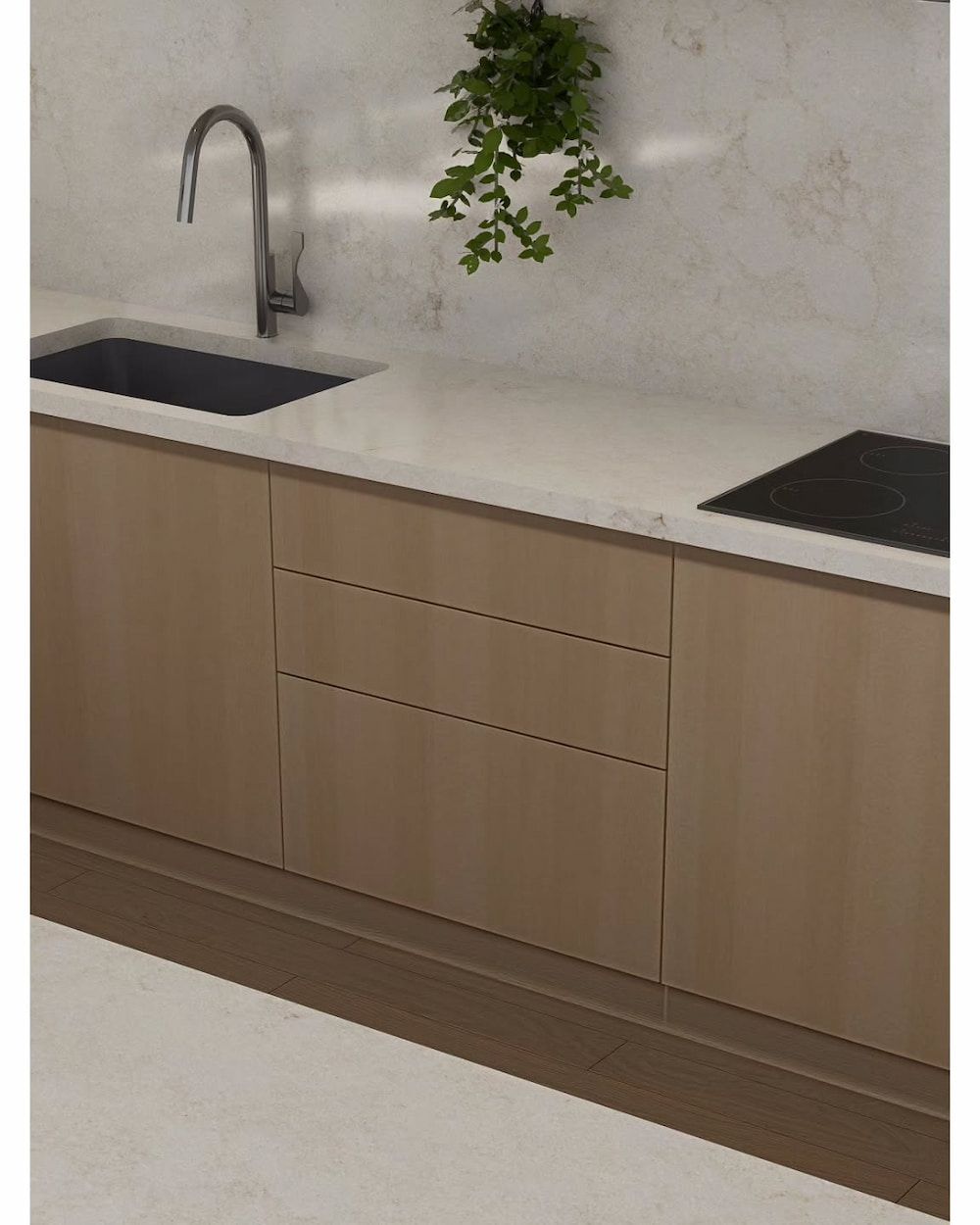 A Kitchen With a Sink and a Stove Top Oven — Better Stone in Gold Coast, QLD