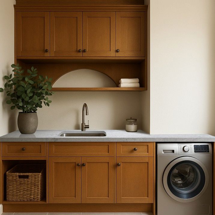 A Laundry Room With a Sink and a Washer and Dryer — Better Stone in Brisbane, QLD