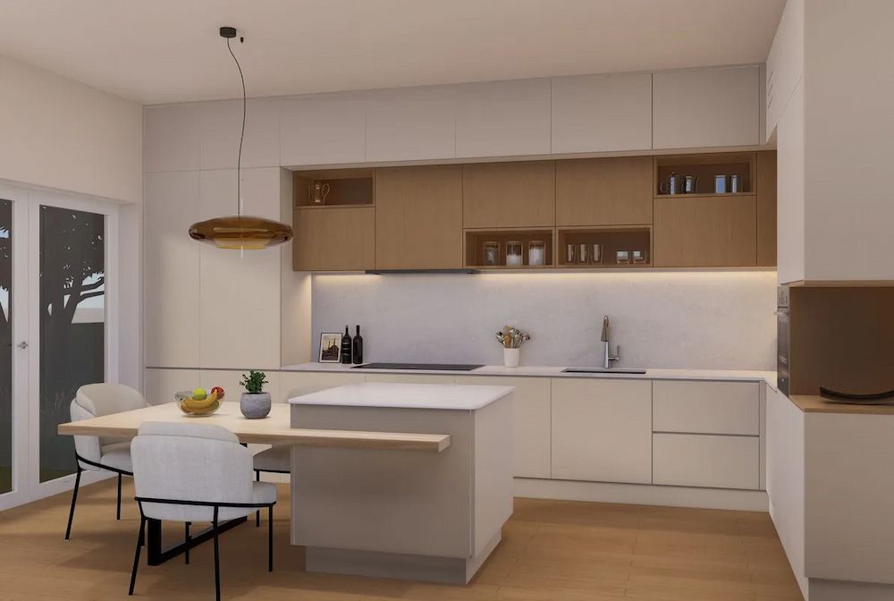 A Kitchen With a Table and Chairs in It — Better Stone in Caloundra West, QLD