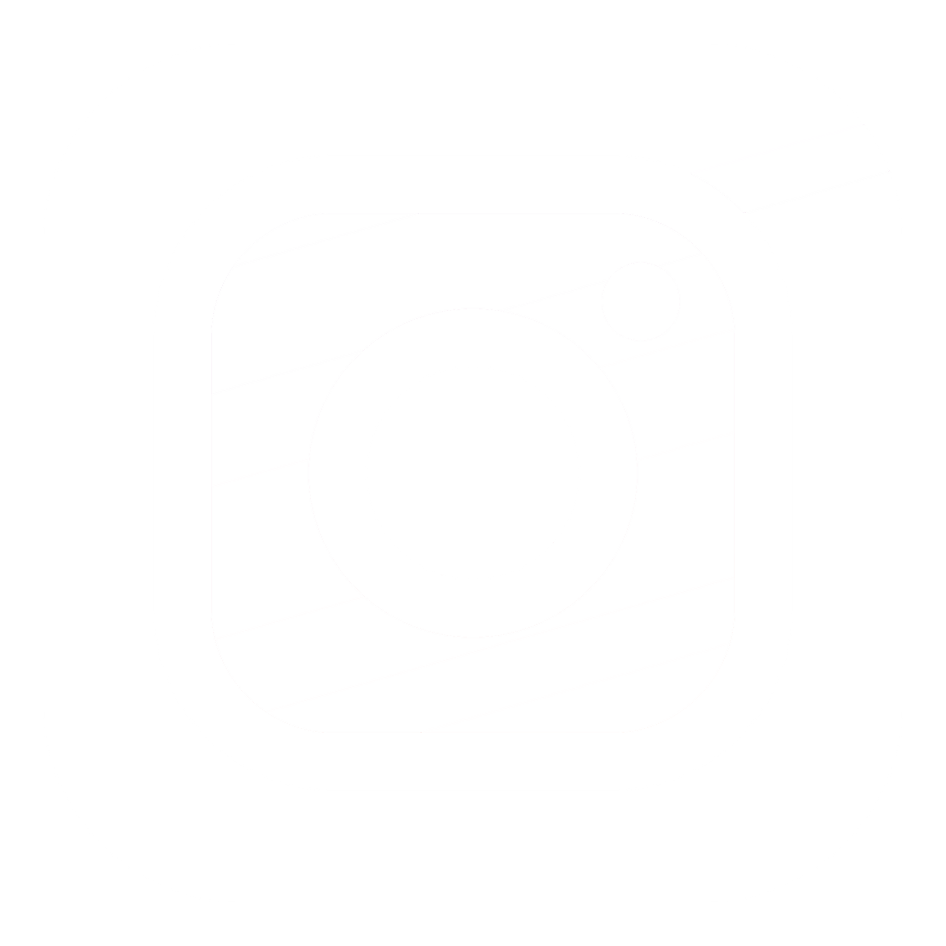 Instagram app icon: white camera within a white square on a dark purple square.