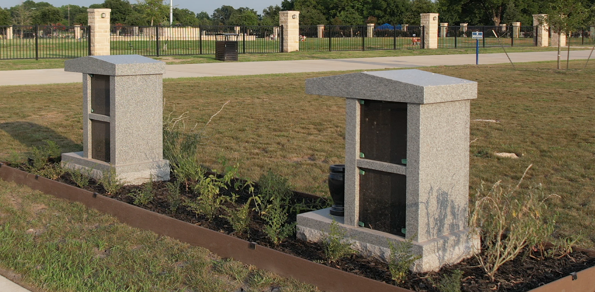A cemetery plot in New Hope Memorial Gardens