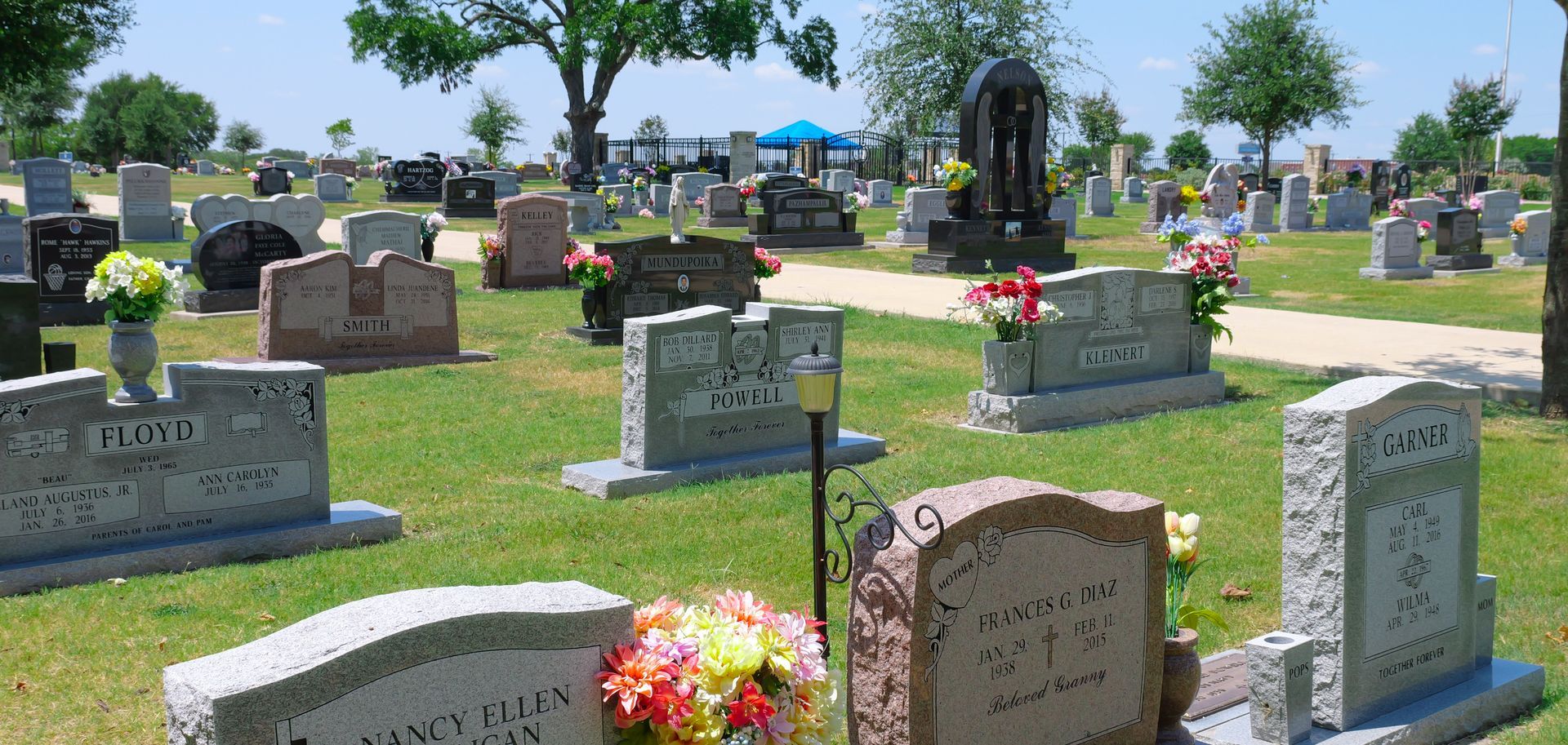 Cemetery plots in New Hope Memorial Gardens