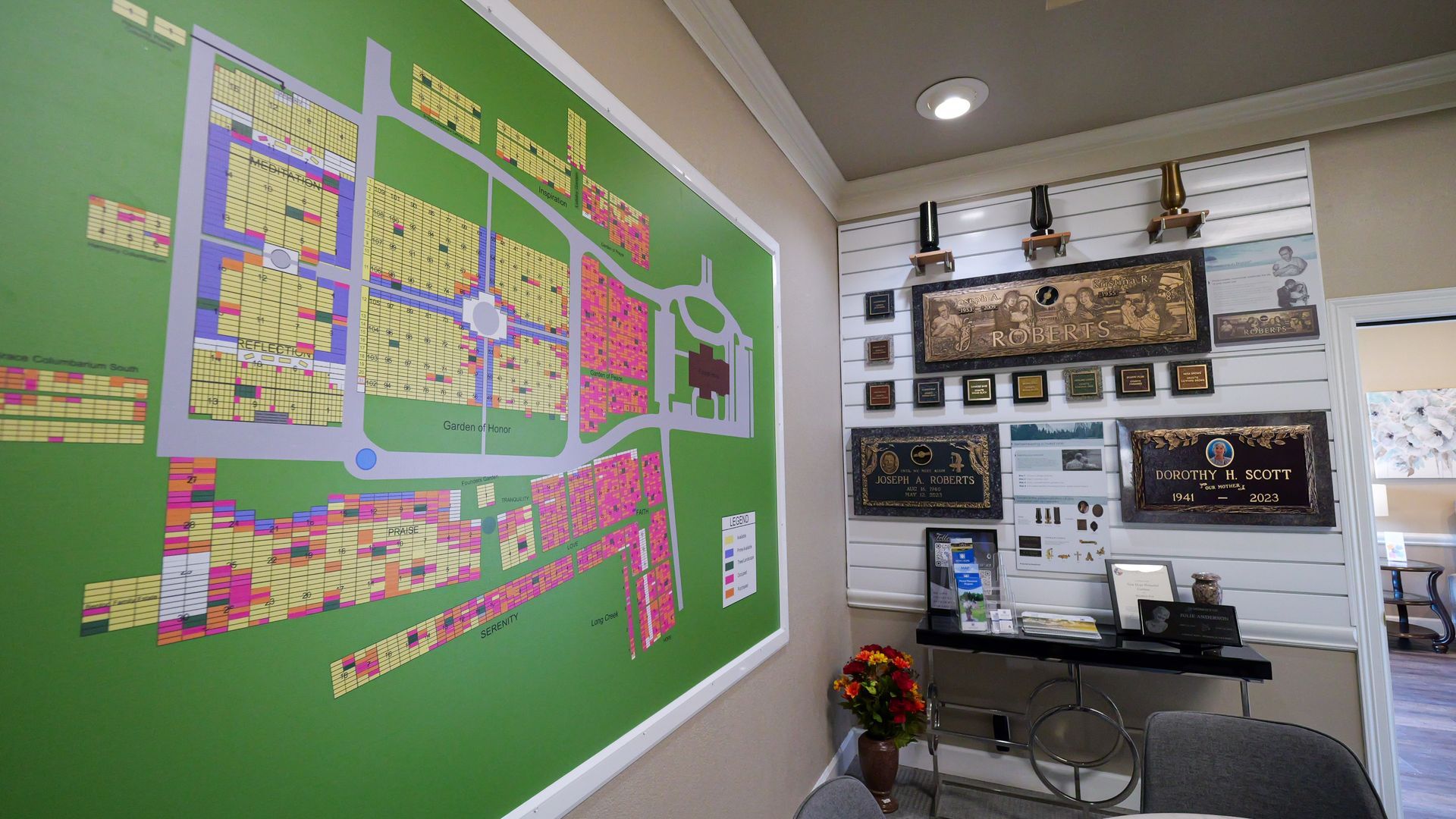 a map of New Hope Memorial Gardens