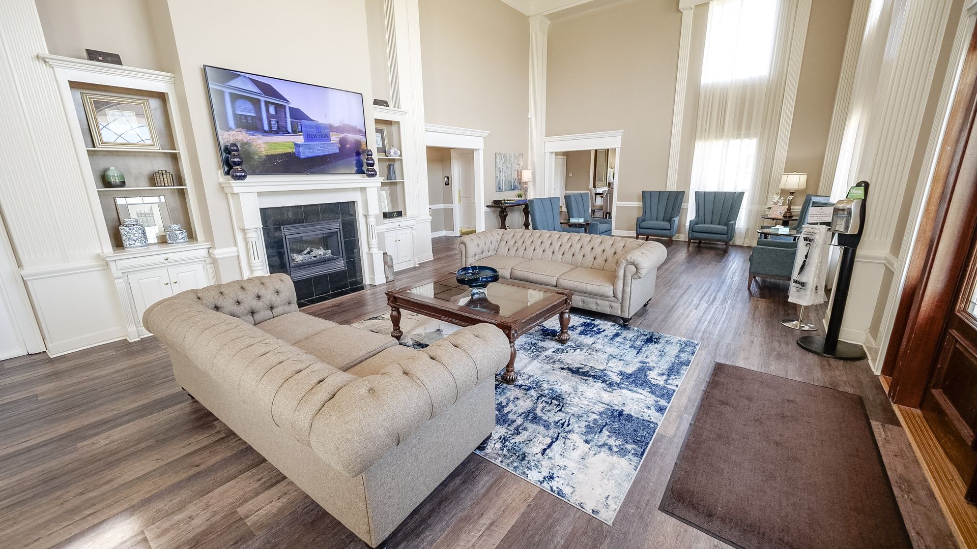 An interior photo of New Hope Funeral Home