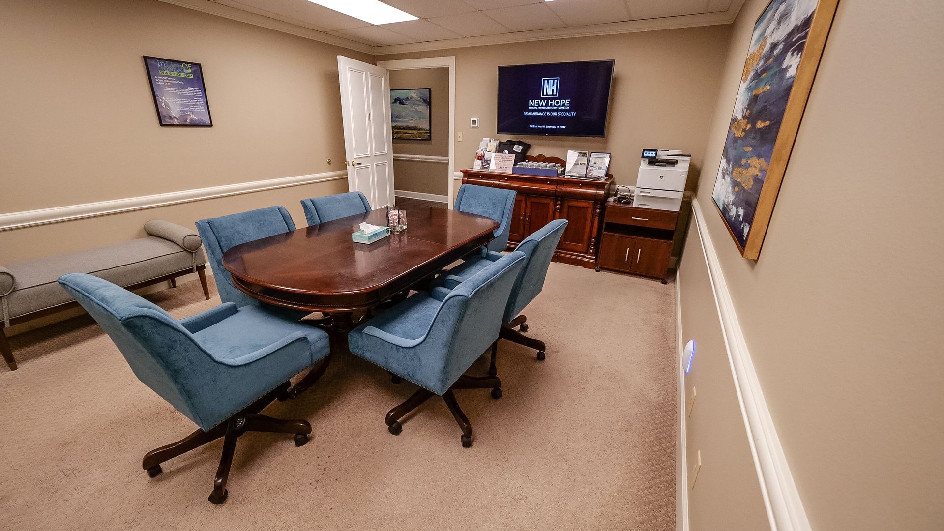 An interior photo of New Hope Funeral Home