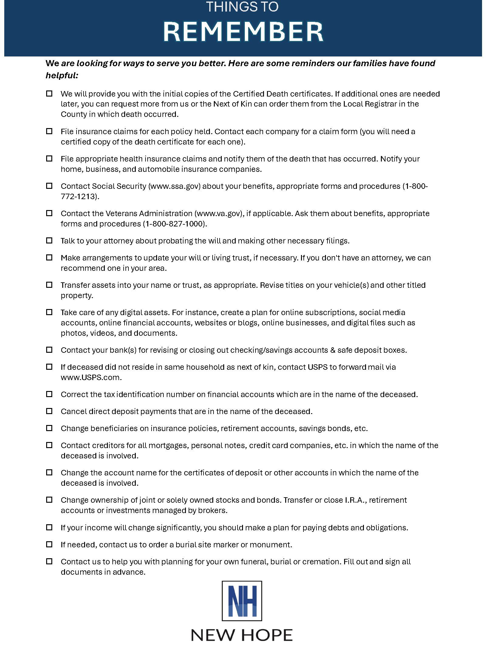 Things to Remember Image