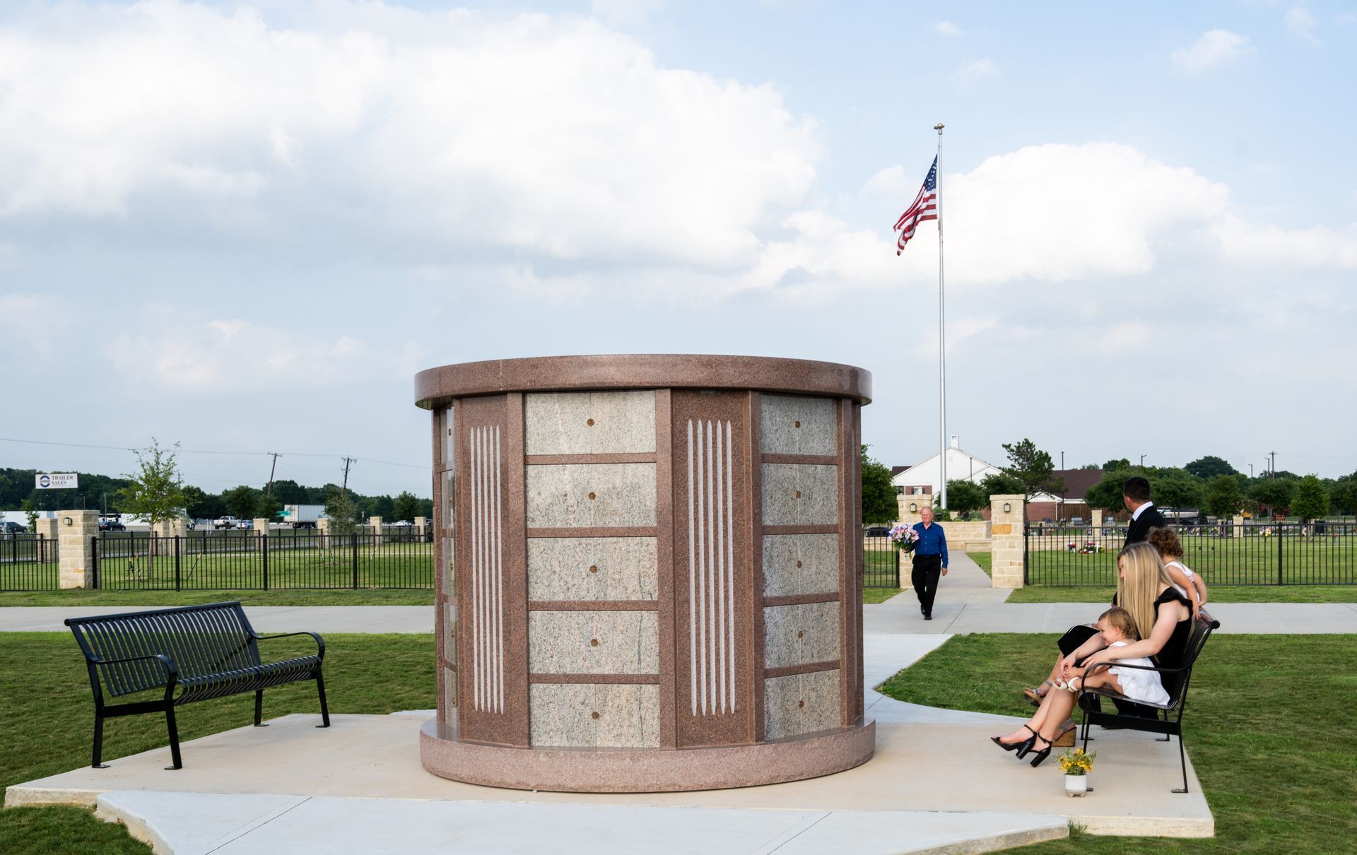 A columbarium in New Hope Memorial Gardens