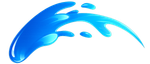 Blue water splash Blue water splash