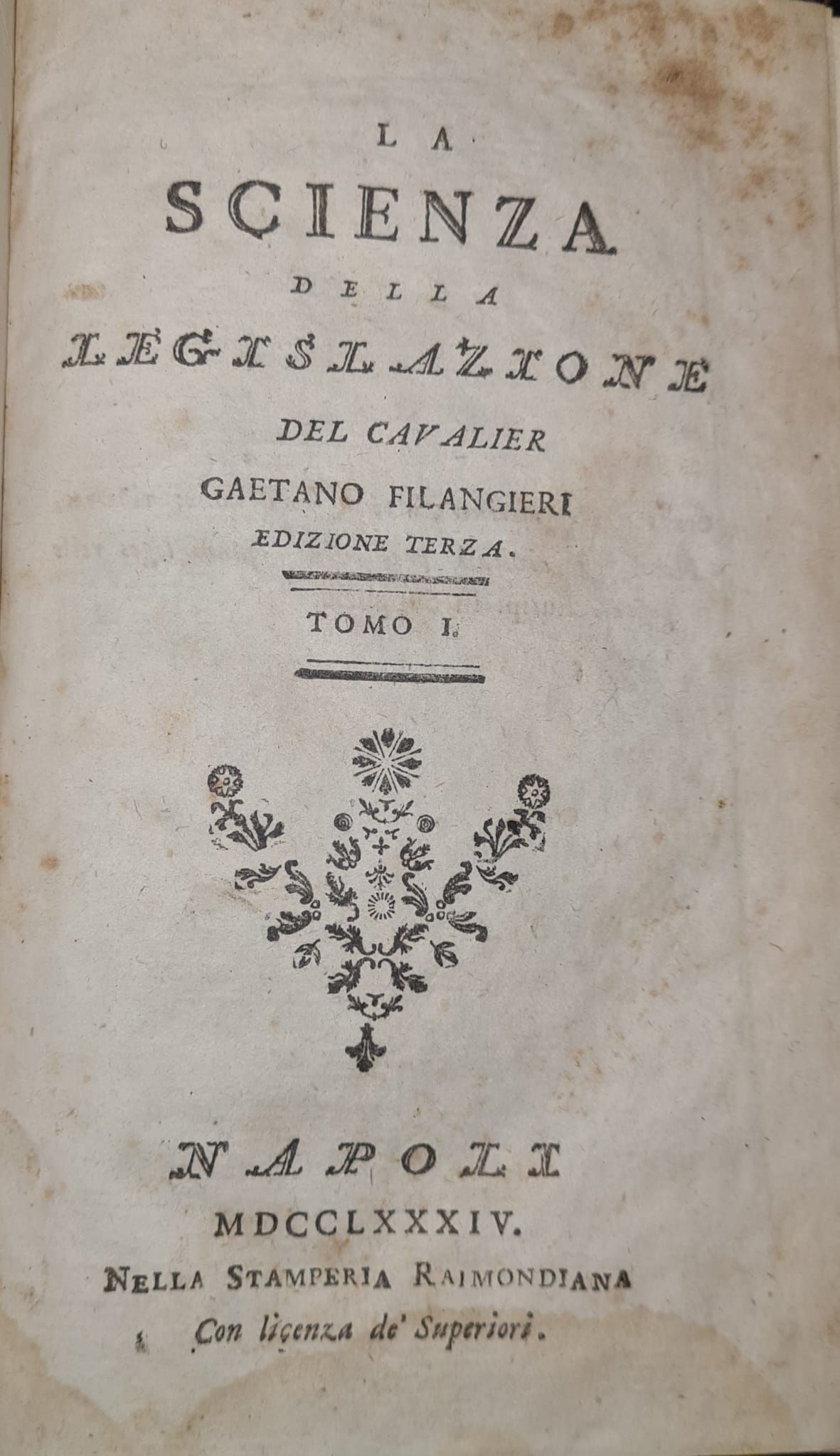 La scienza della legislazione