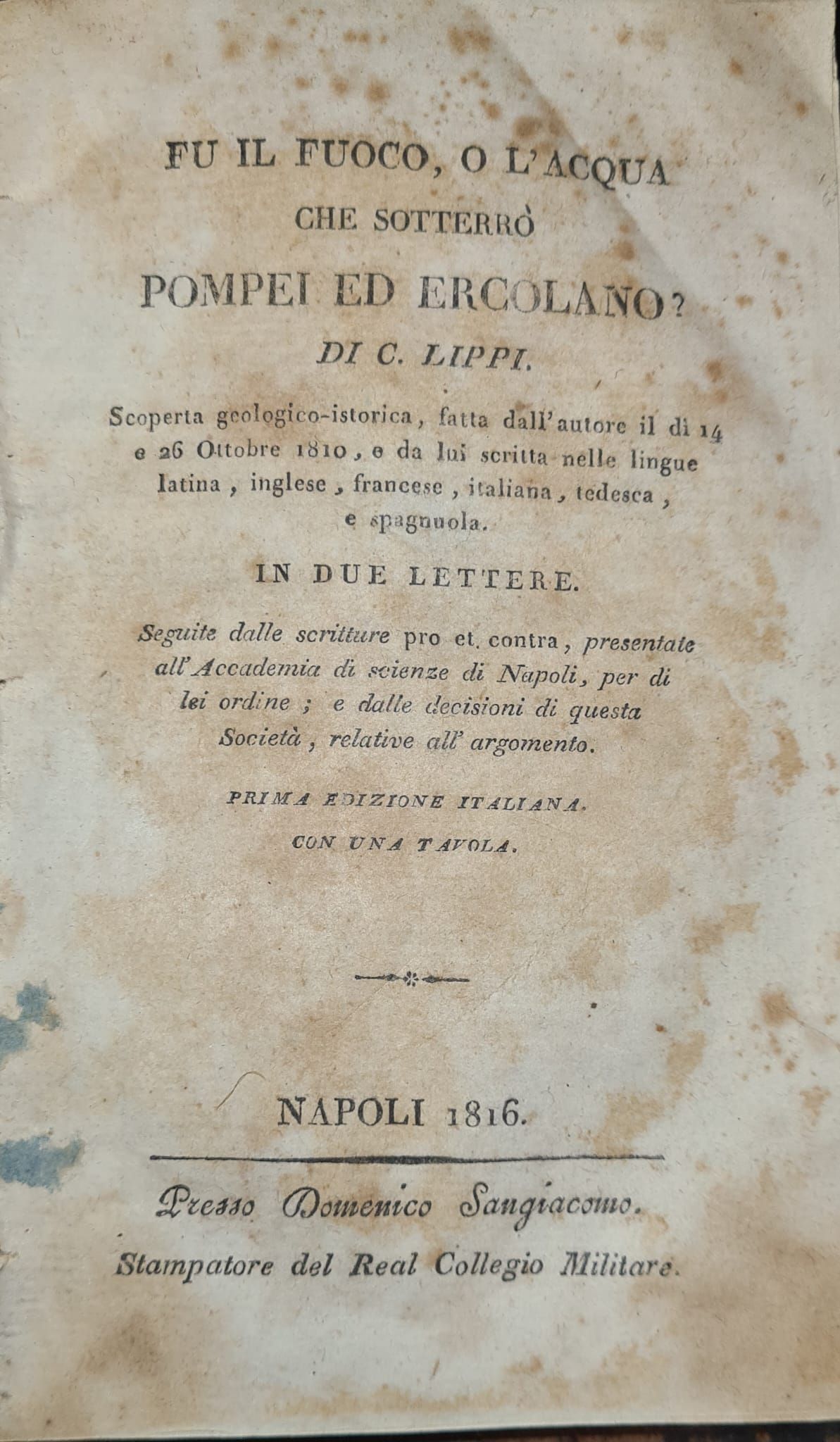Fu il fuoco o l’acqua che sotterrò Pompei ed Ercolano?
