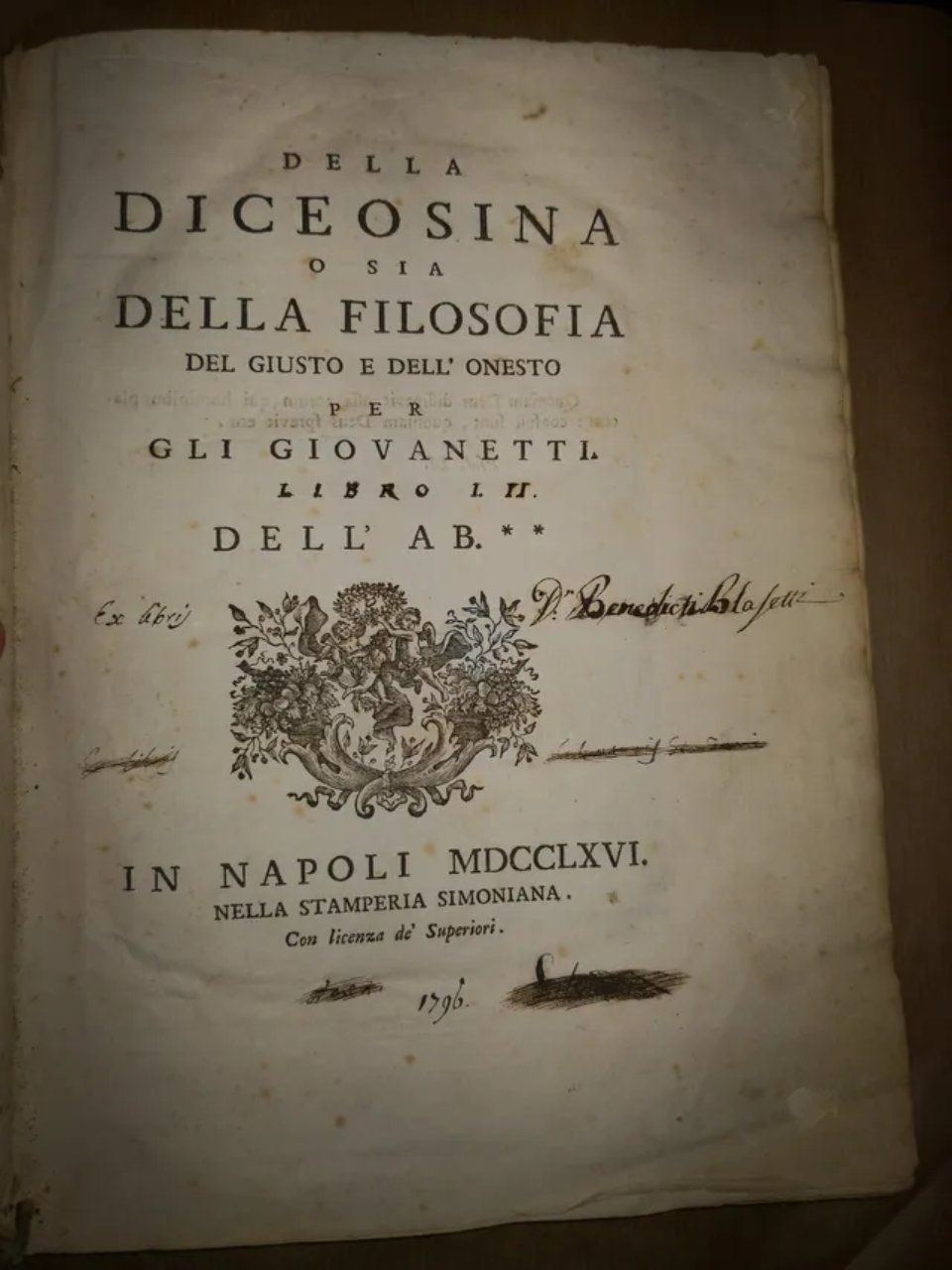 Della Diceosina o sia della Filosofia