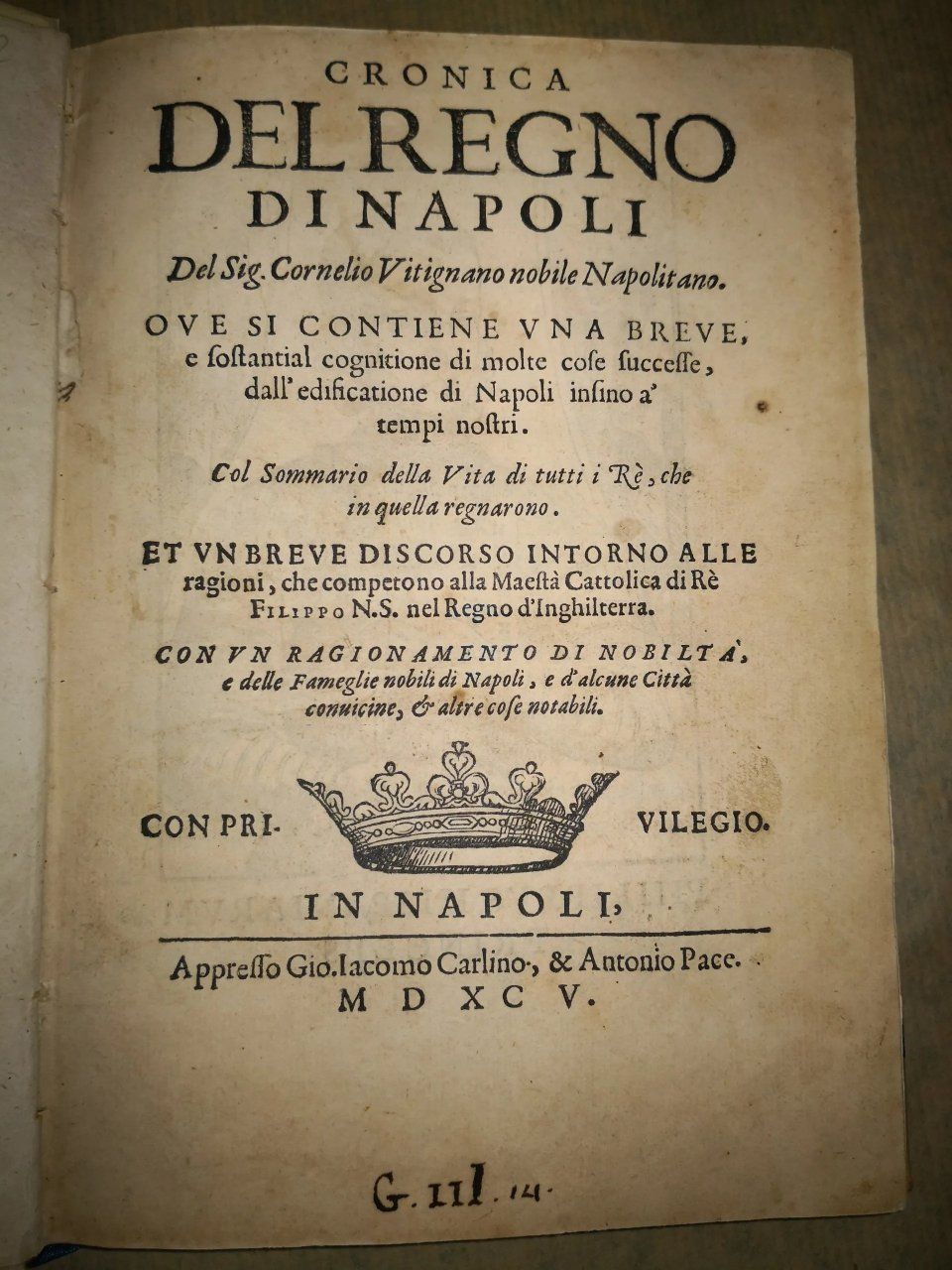 Cronica del regno di Napoli