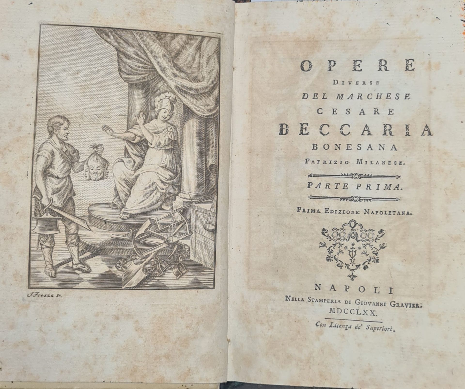 Opere diverse del marchese Cesare Beccaria Bonesana
