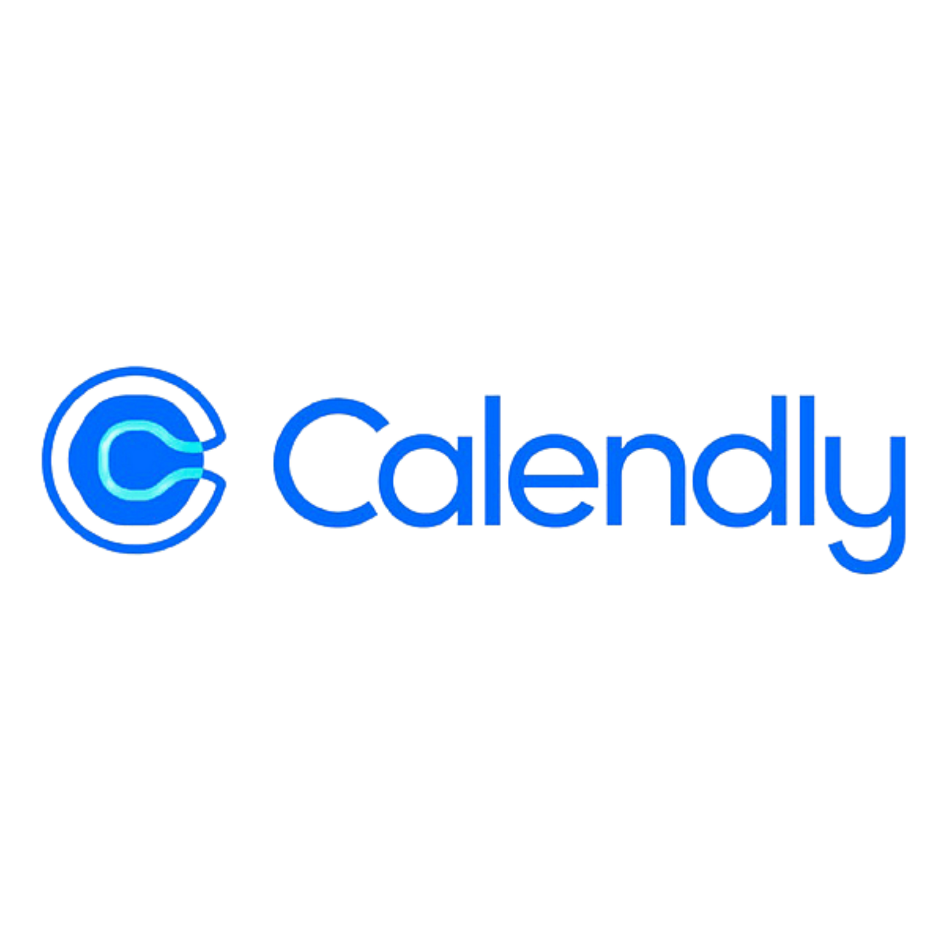 The logo for calendly is blue and white on a white background.