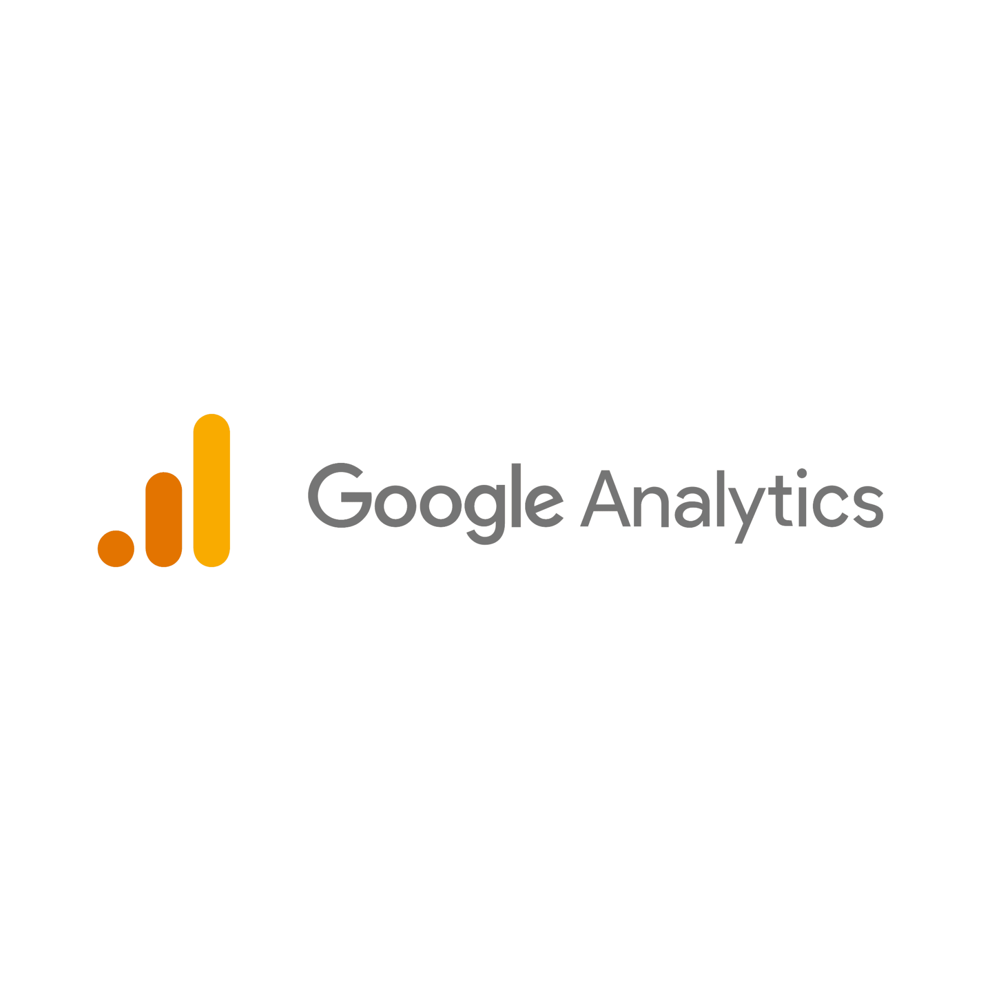 The google analytics logo is on a white background.