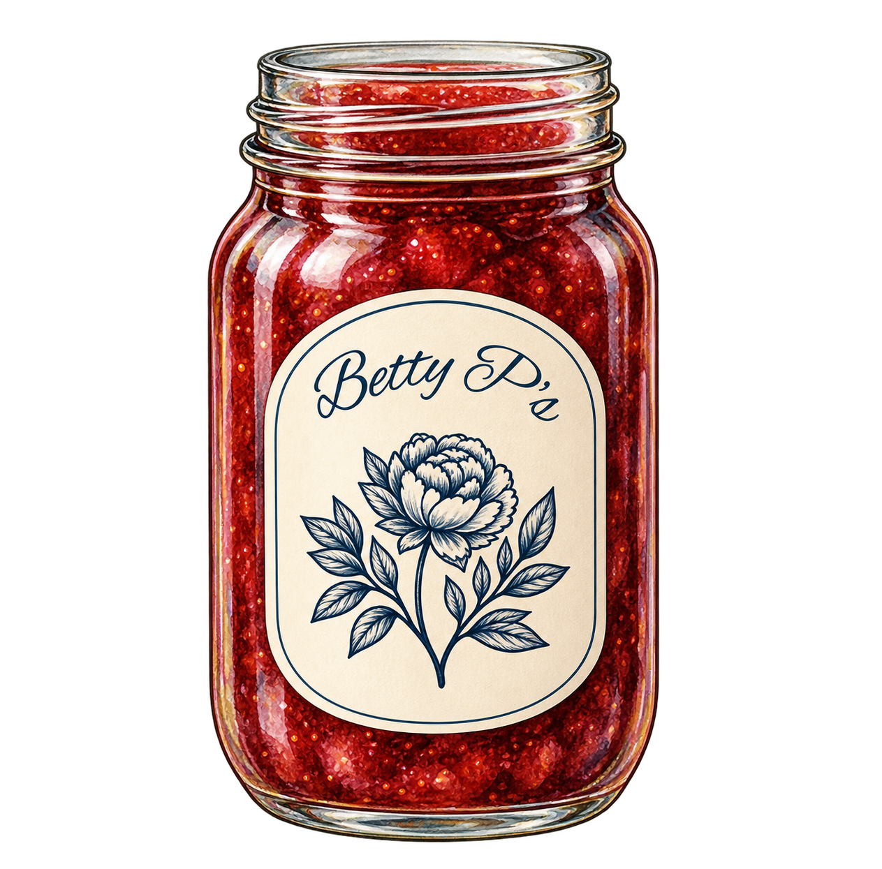 Betty P's jam jar