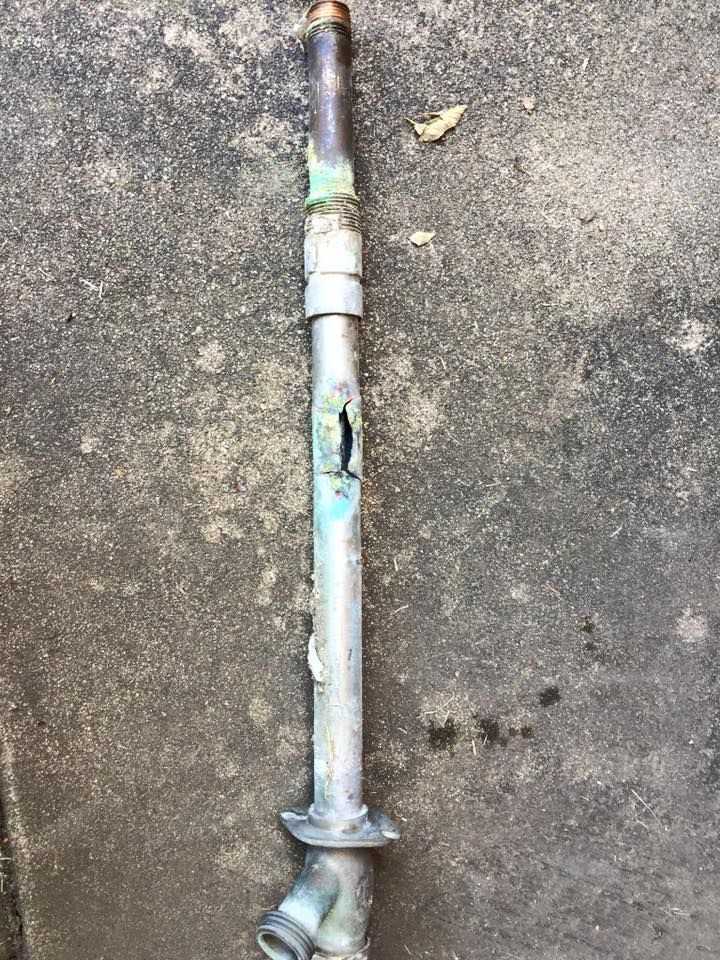 They left the hose on the outside faucet through last winter and wondered why there was water on the floor inside the house